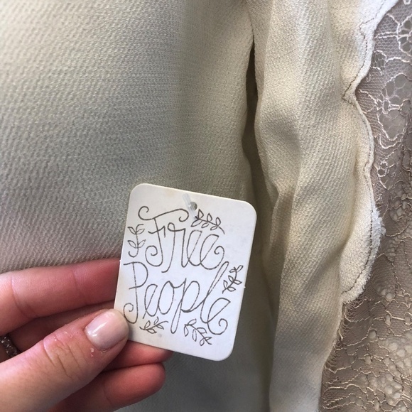 FREE PEOPLE Lace Trim V-Neck Blouse - Picture 3 of 7